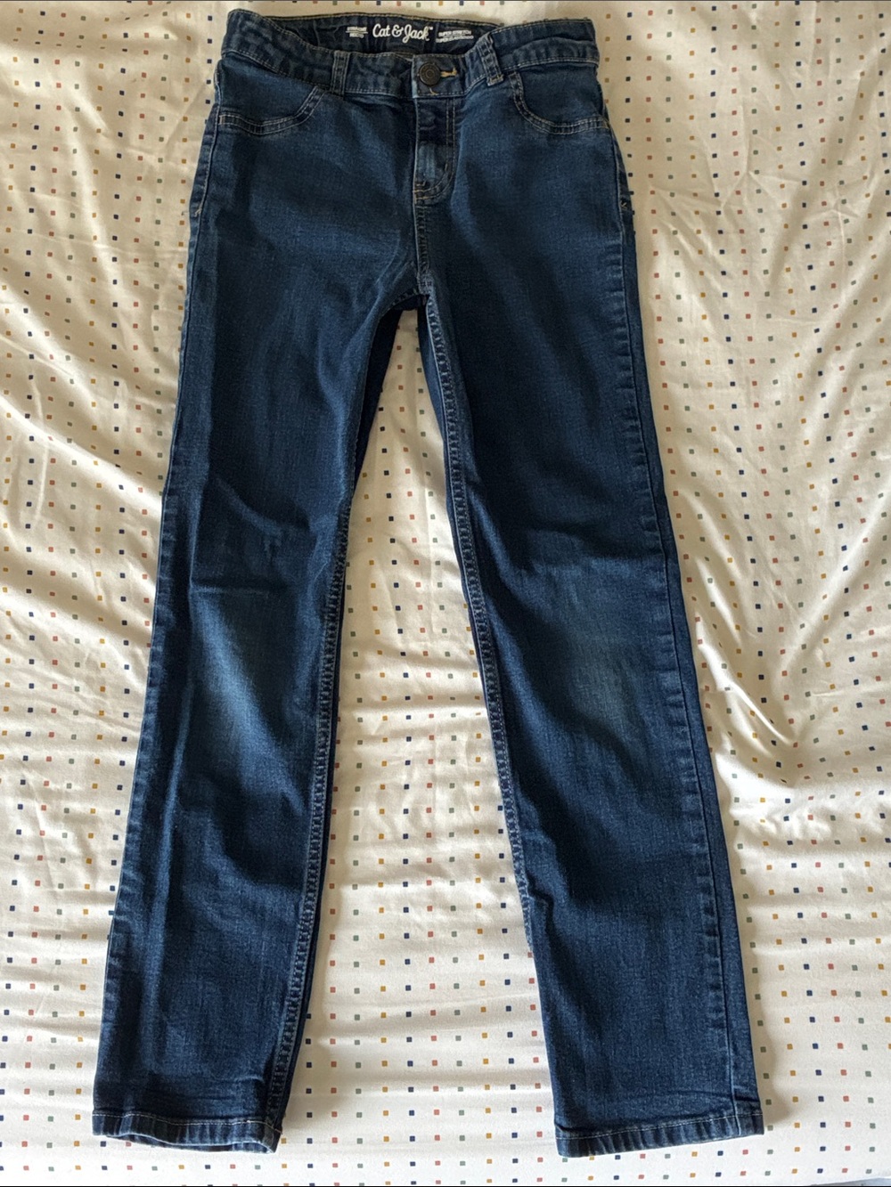 Cat & Jack Women's Deep Indigo Straight-Leg Jeans